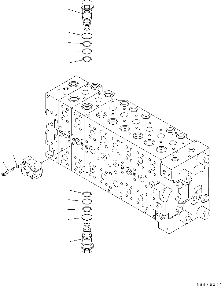 Схема запчастей Komatsu PC200-8 - ОСНОВН. КЛАПАН (8-СЕКЦИОНН.) (8/) ОСНОВН. КОМПОНЕНТЫ И РЕМКОМПЛЕКТЫ