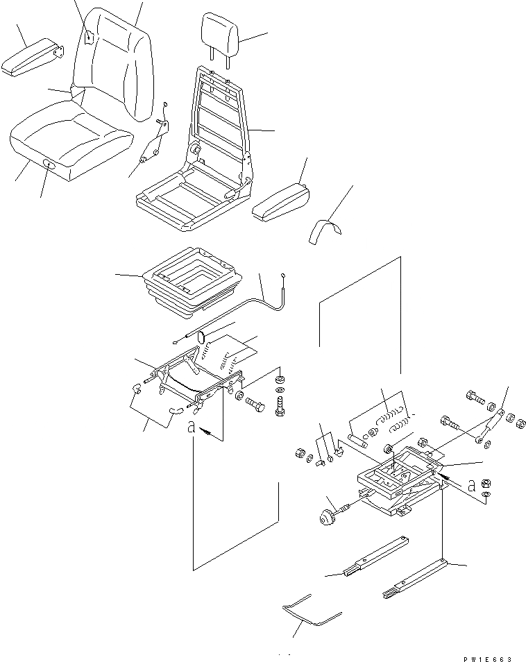 Схема запчастей Komatsu PC200LC-7L - СИДЕНЬЕ ОПЕРАТОРА ASSEMBLY (ПОДВЕСКА) КАБИНА ОПЕРАТОРА И СИСТЕМА УПРАВЛЕНИЯ