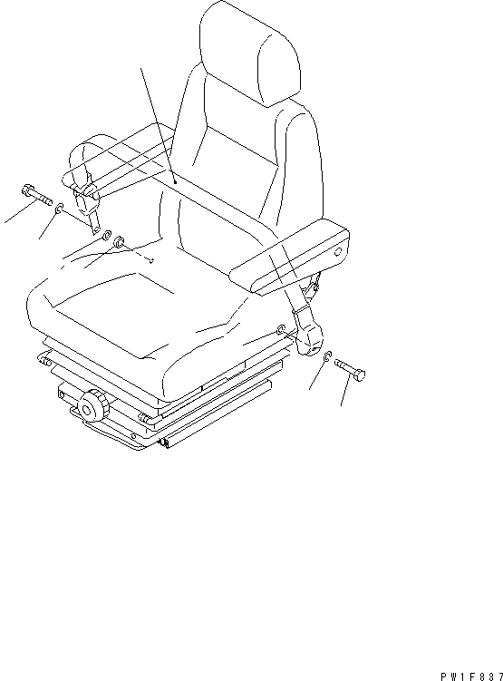 Схема запчастей Komatsu PC200LC-7L - РЕМЕНЬ БЕЗОПАСНОСТИ (БЕЗ РЕГУЛИРОВКИ) КАБИНА ОПЕРАТОРА И СИСТЕМА УПРАВЛЕНИЯ