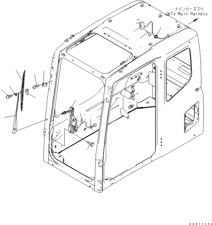 Схема запчастей Komatsu PC200LC-7L - КАБИНА (ANTI АНТИВАНДАЛЬН.) (ДВОРНИКИ И КАБИНА LIGHT)(№A878-) КАБИНА ОПЕРАТОРА И СИСТЕМА УПРАВЛЕНИЯ