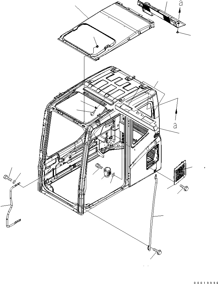 Схема запчастей Komatsu PC200LC-7L - КАБИНА (ANTI АНТИВАНДАЛЬН.) (АКСЕССУАРЫ)(№A878-) КАБИНА ОПЕРАТОРА И СИСТЕМА УПРАВЛЕНИЯ