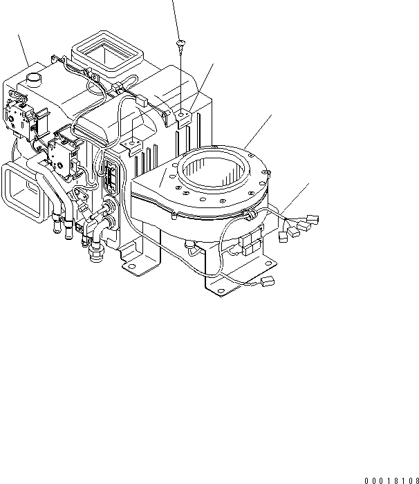 Схема запчастей Komatsu PC200LC-7L - КОНДИЦ. ВОЗДУХА ASSEMBLY (БОЛ. WIND) КАБИНА ОПЕРАТОРА И СИСТЕМА УПРАВЛЕНИЯ