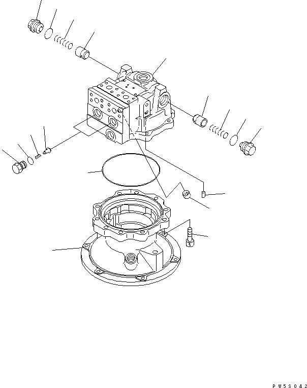 Схема запчастей Komatsu PC200LC-7L - МОТОР ПОВОРОТА (COMPLETE ASSEMBLY) ПОВОРОТН. КРУГ И КОМПОНЕНТЫ