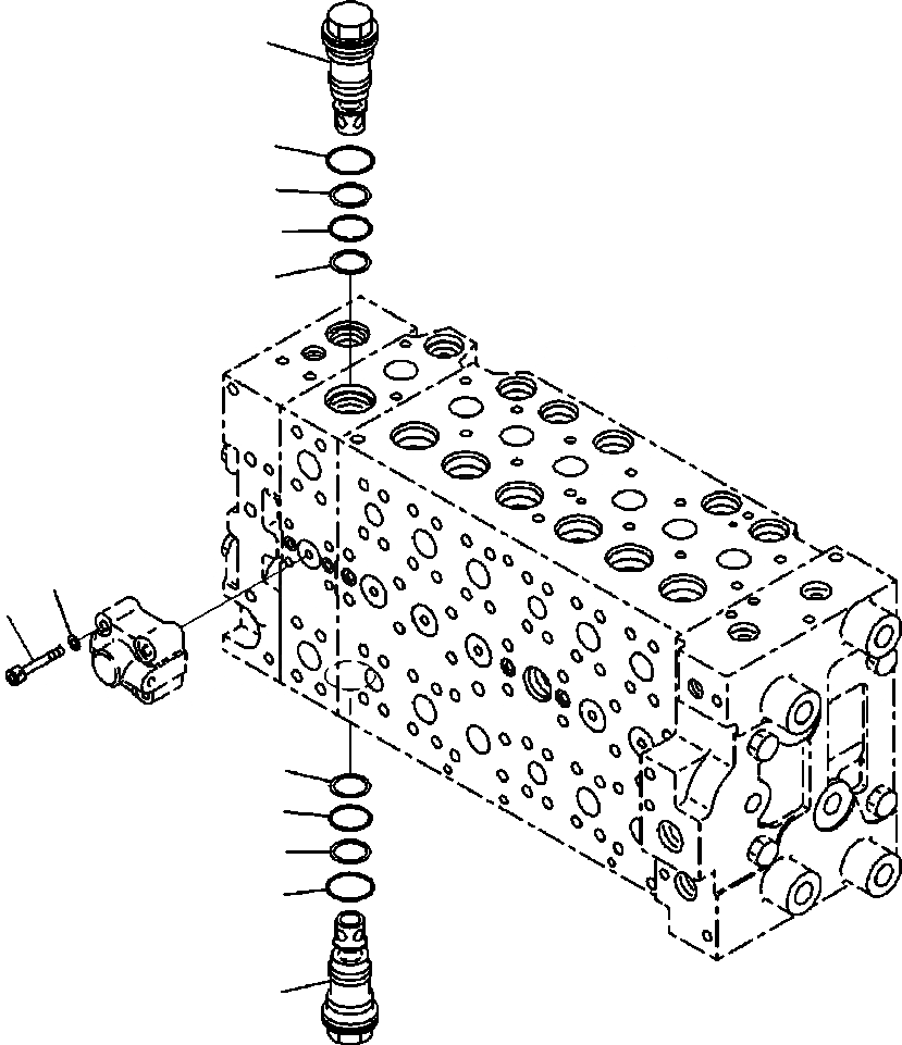 Схема запчастей Komatsu PC200LC-8 - H-8A ОСНОВН. УПРАВЛЯЮЩ. КЛАПАН СЕРВИСНЫЙ КЛАПАН (PRESSURE COMPENSATION КЛАПАН) ГИДРАВЛИКА