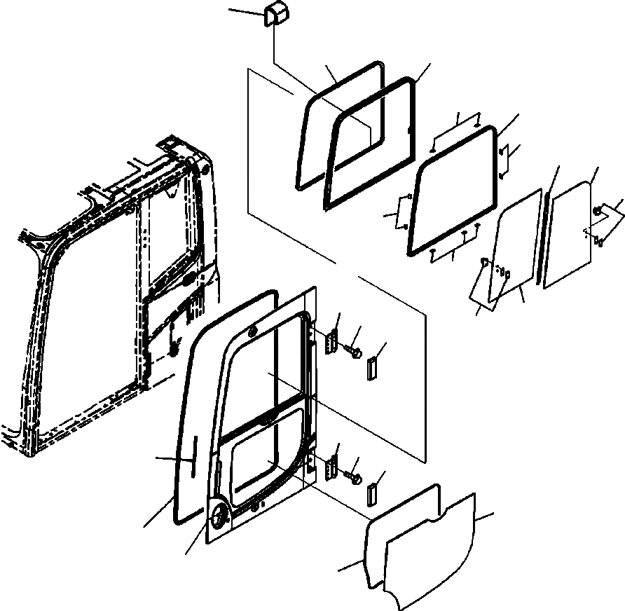 Схема запчастей Komatsu PC200LC-8 - K-A КАБИНА ОКНА (ДВЕРЬ) OPERATOR\XD S ОБСТАНОВКА И СИСТЕМА УПРАВЛЕНИЯ
