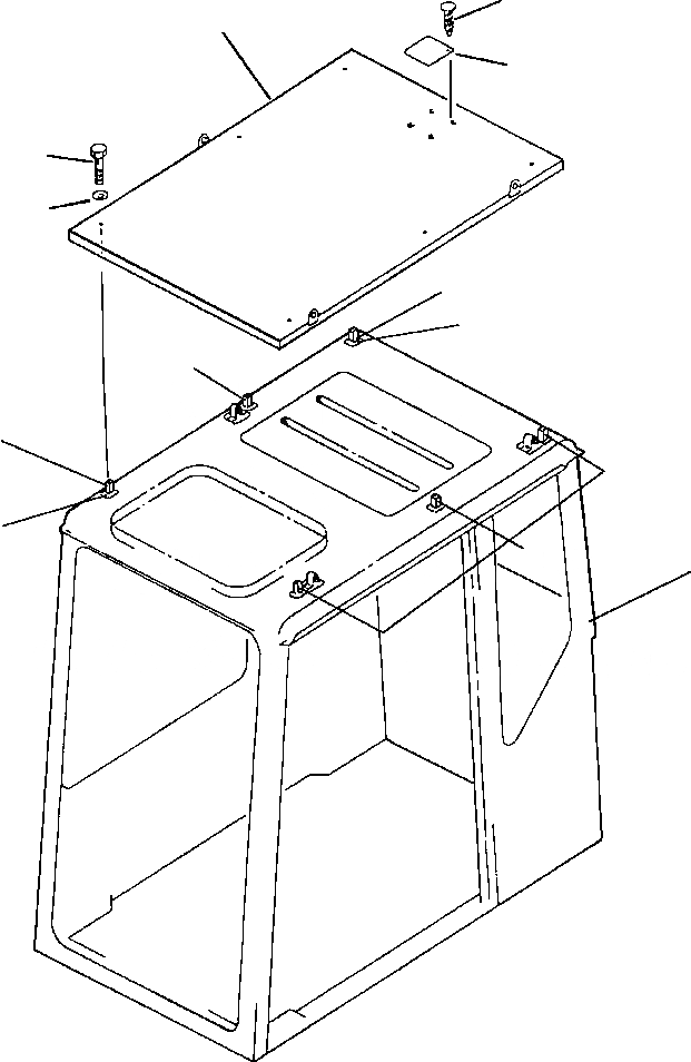 Схема запчастей Komatsu PC200-5 - ВЕРХН. ЗАЩИТА ЧАСТИ КОРПУСА