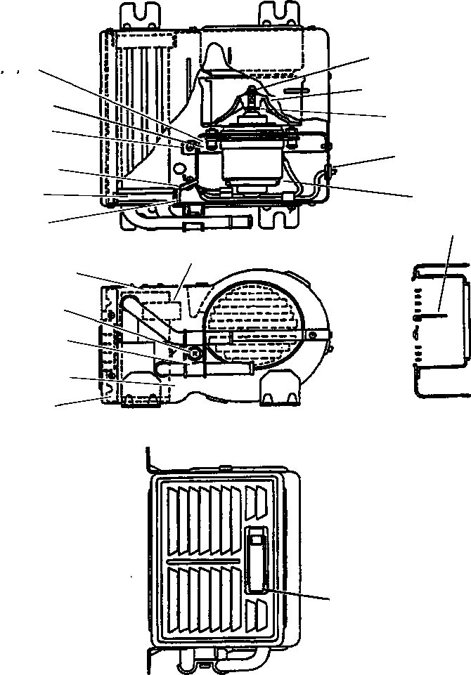 Схема запчастей Komatsu PC200-5 - ПЕЧКА ВНУТР. ЧАСТИ ЧАСТИ КОРПУСА