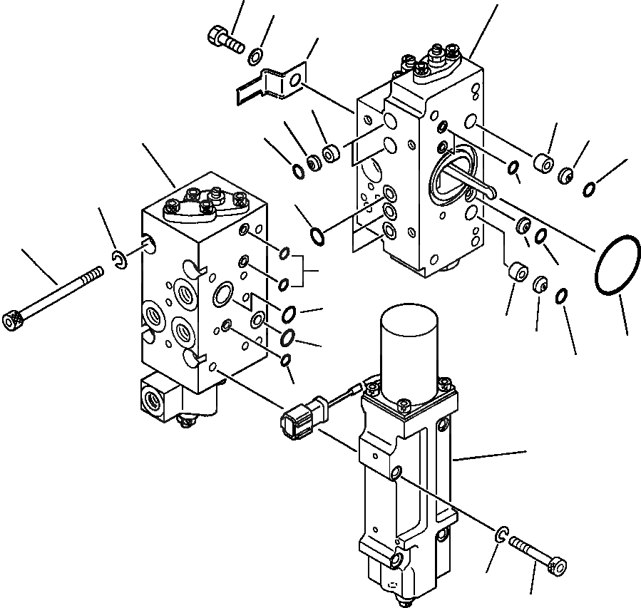 Схема запчастей Komatsu PC200-5 - ГИДР. НАСОС. ASSEMBLY ЗАДН. СЕРВОКЛАПАН И КОМПОНЕНТЫ УПРАВЛ-Е РАБОЧИМ ОБОРУДОВАНИЕМ