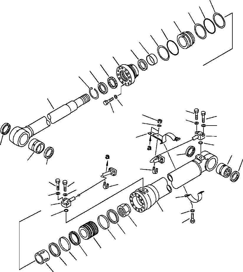 Схема запчастей Komatsu PC200-5 - ЦИЛИНДР СТРЕЛЫS (8-FOOT, 8-INCH СТРЕЛА) РАБОЧЕЕ ОБОРУДОВАНИЕ (ЭКСКАВАТ.)