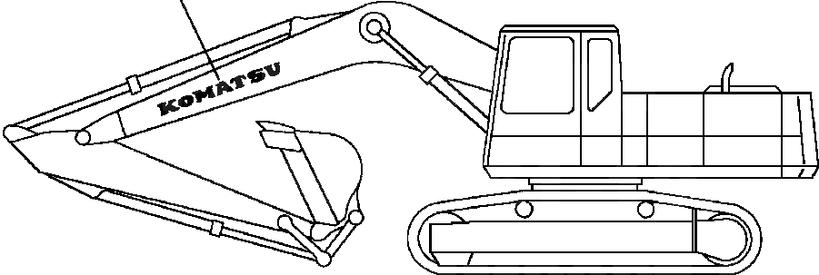 Схема запчастей Komatsu PC200-5 - МАРКИРОВКА СТРЕЛА МАРКИРОВКА