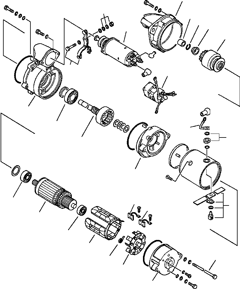 Схема запчастей Komatsu PC200-5 - CRANKING МОТОР (.KW) ЭЛЕКТРИКА