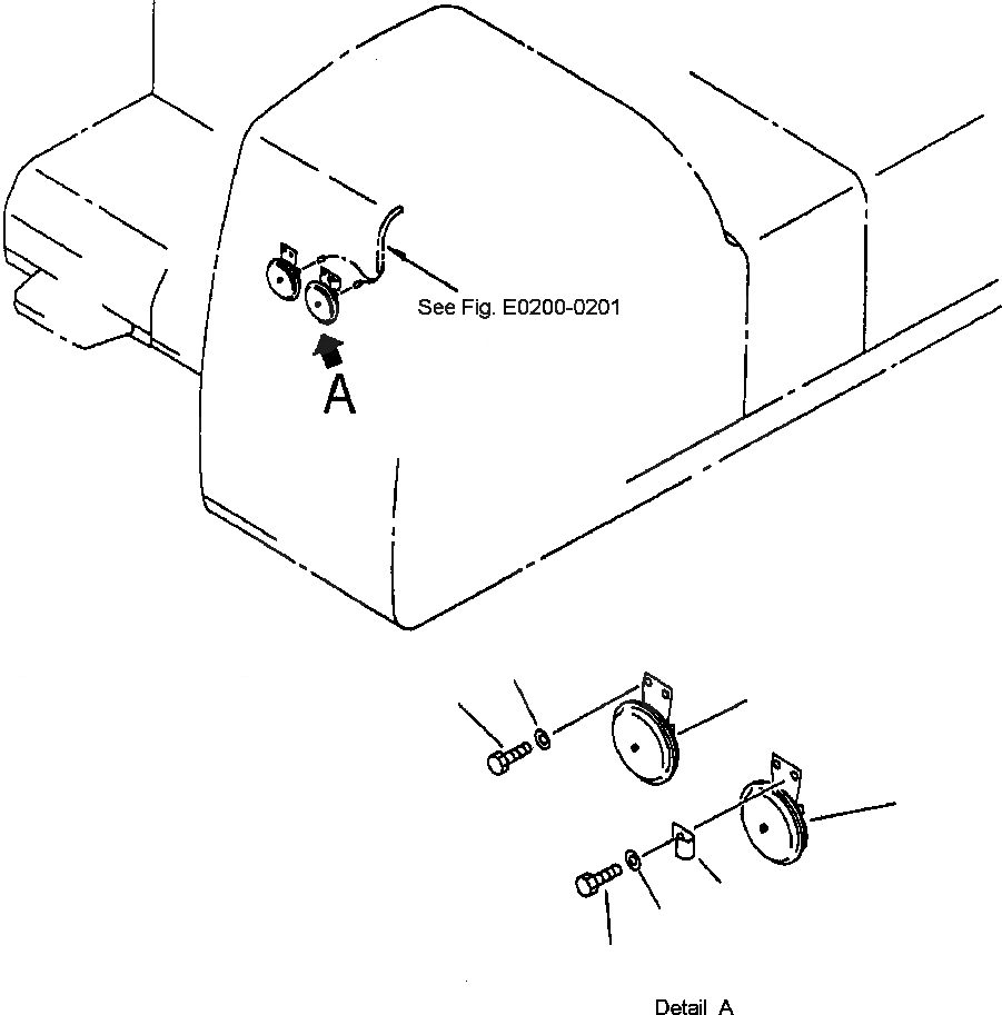 Схема запчастей Komatsu PC200-6L - FIG NO. E- ЗВУК. СИГНАЛ. ЭЛЕКТРИКА