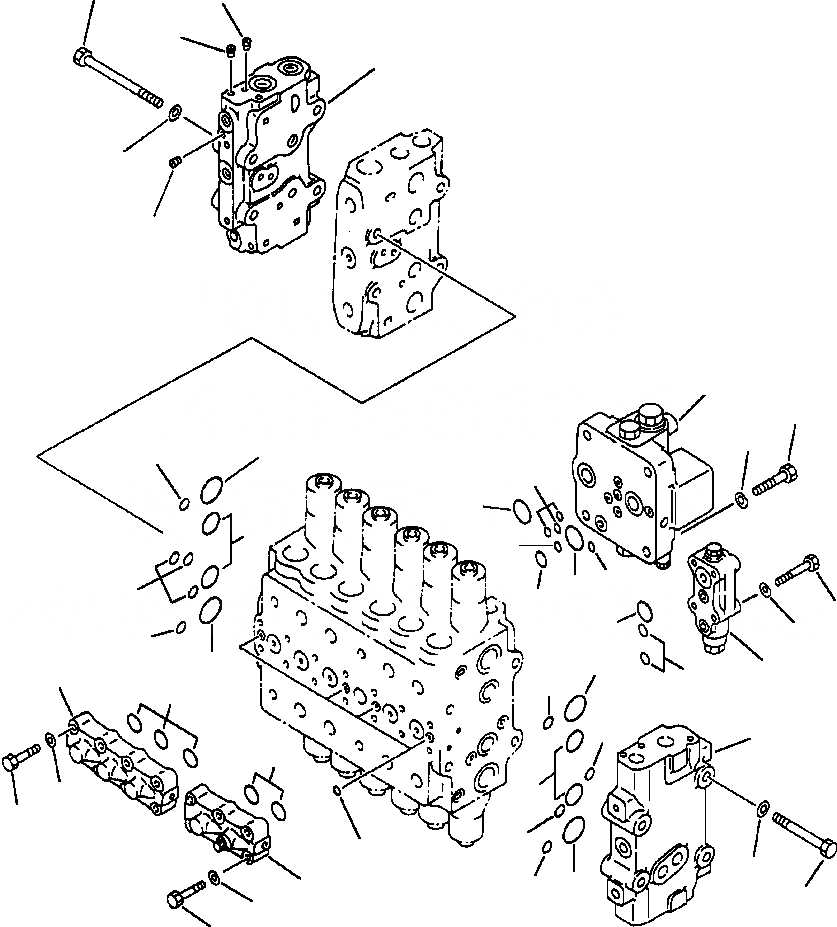 Схема запчастей Komatsu PC200-6L - FIG NO. H-A ОСНОВН. КЛАПАН ( АКТУАТОР) (/) PC- заводской номер A87 И UP; PCLC- заводской номер A8 И UP ГИДРАВЛИКА