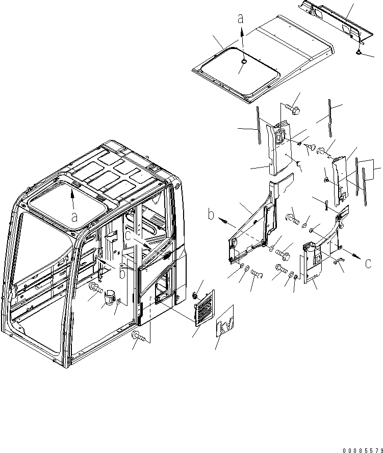 Схема запчастей Komatsu PC200LC-8E0 - КАБИНА (КРЫША КРЫШКАAND ВПУСК ВОЗДУХА)(№-7) КАБИНА ОПЕРАТОРА И СИСТЕМА УПРАВЛЕНИЯ