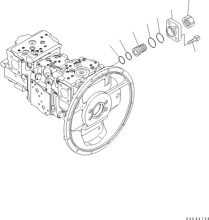 Схема запчастей Komatsu PC200LC-8E0 - ОСНОВН. НАСОС (/) ОСНОВН. КОМПОНЕНТЫ И РЕМКОМПЛЕКТЫ