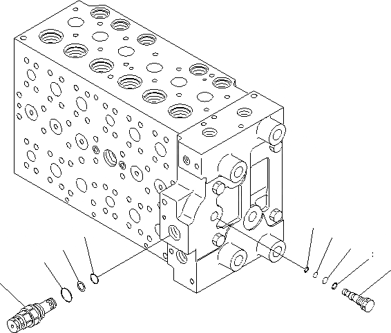 Схема запчастей Komatsu PC200LC-8E0 - ОСНОВН. КЛАПАН (/7) ОСНОВН. КОМПОНЕНТЫ И РЕМКОМПЛЕКТЫ