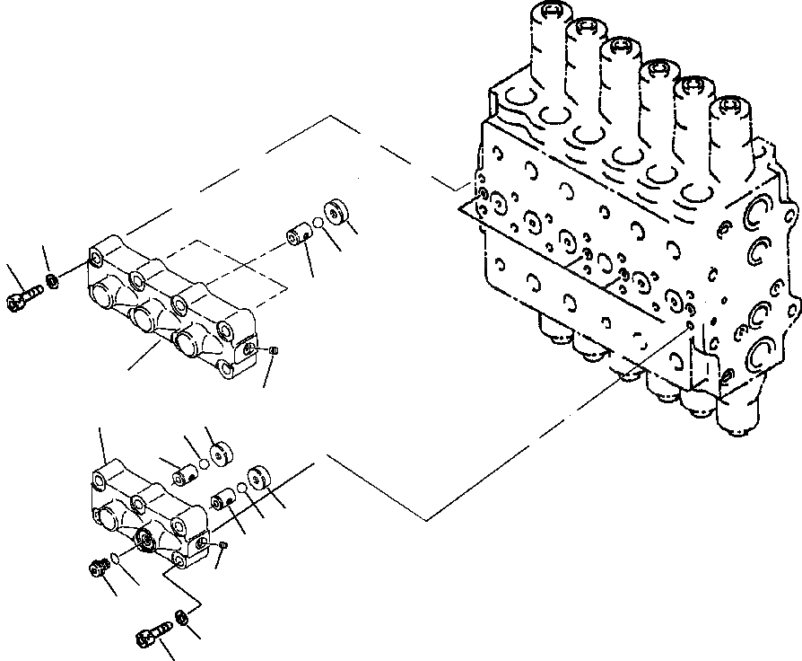 Схема запчастей Komatsu PC200LL-6 - FIG. H-A ОСНОВН. КЛАПАН - LS РАСПРЕДЕЛИТ. КЛАПАН ASSEMBLIES ГИДРАВЛИКА