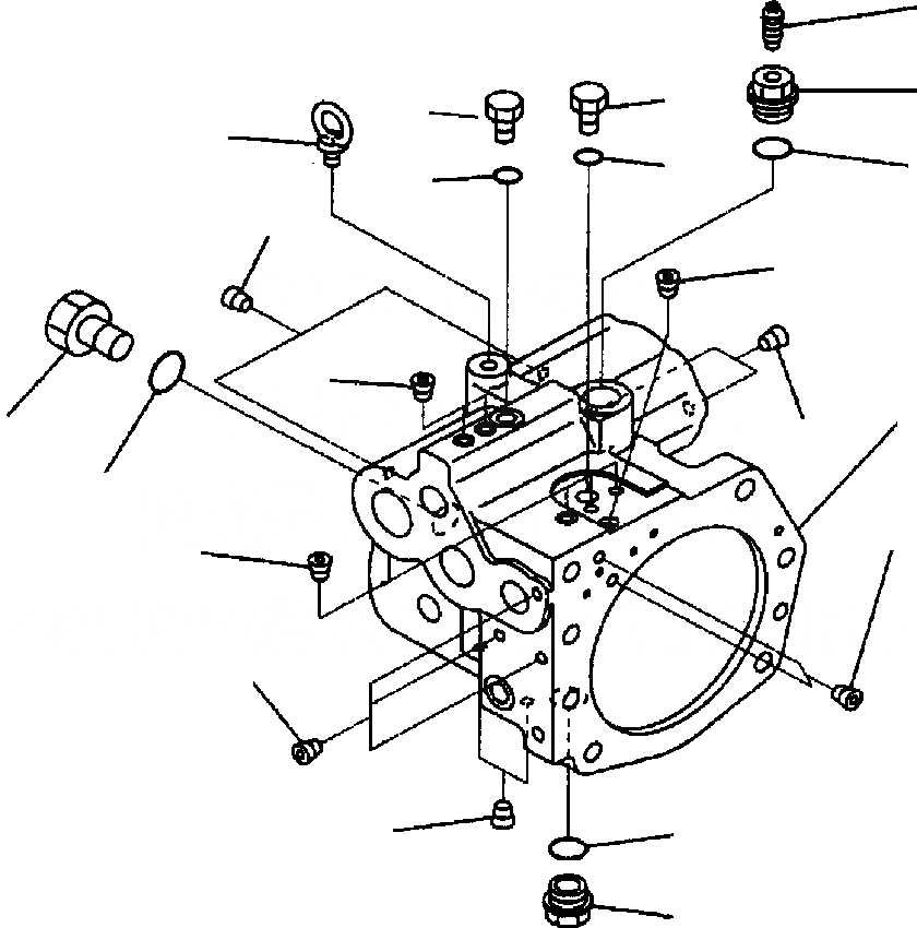 Схема запчастей Komatsu PC200LL-6 - FIG. H-A ОСНОВН. НАСОС - ЗАДН. КОРПУС ASSEMBLY ГИДРАВЛИКА