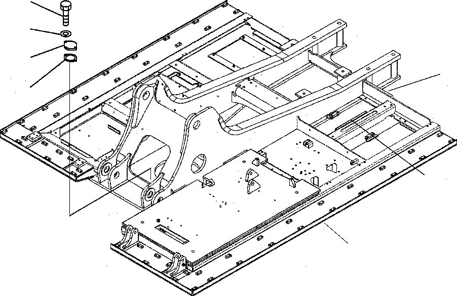 Схема запчастей Komatsu PC200LL-6 - FIG. J-A ОСНОВНАЯ РАМА - С WALKWAY И RISER ОСНОВНАЯ РАМА И ЕЕ ЧАСТИ