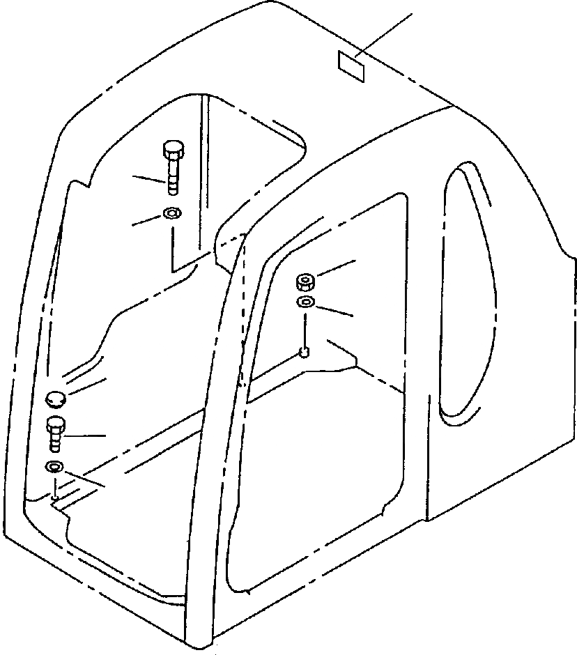 Схема запчастей Komatsu PC200LL-6 - FIG. K-A КАБИНА - ЧАСТИ Д/УСТАНОВКИ КАБИНА ОПЕРАТОРА И СИСТЕМА УПРАВЛЕНИЯ