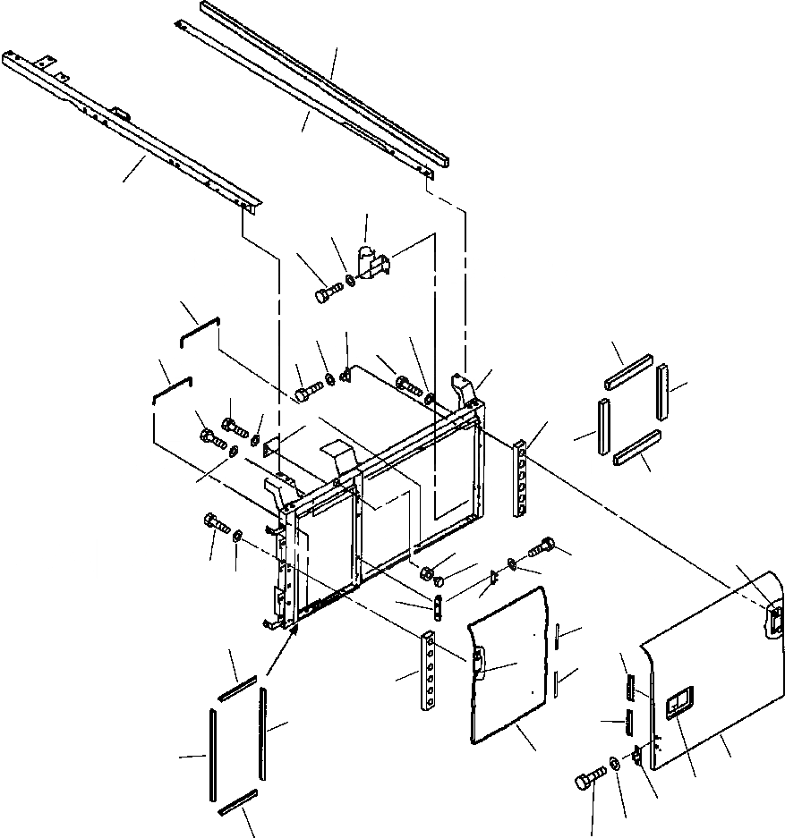 Схема запчастей Komatsu PC200LL-6 - FIG. M-A ЛЕВ. ДВЕРЬ - КАБИНА - УСИЛ. ЧАСТИ КОРПУСА