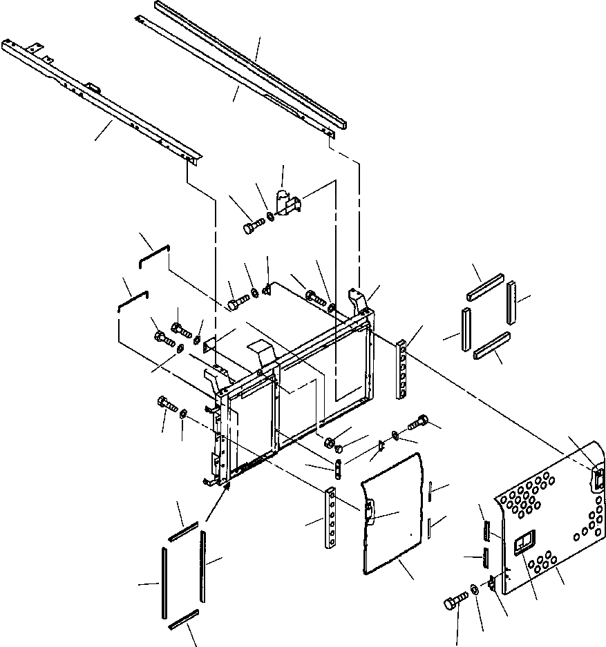 Схема запчастей Komatsu PC200LL-6 - FIG. M-A ЛЕВ. ДВЕРЬ - КАБИНА - УСИЛ. ПЕРФОРИРОВАНН. ЧАСТИ КОРПУСА