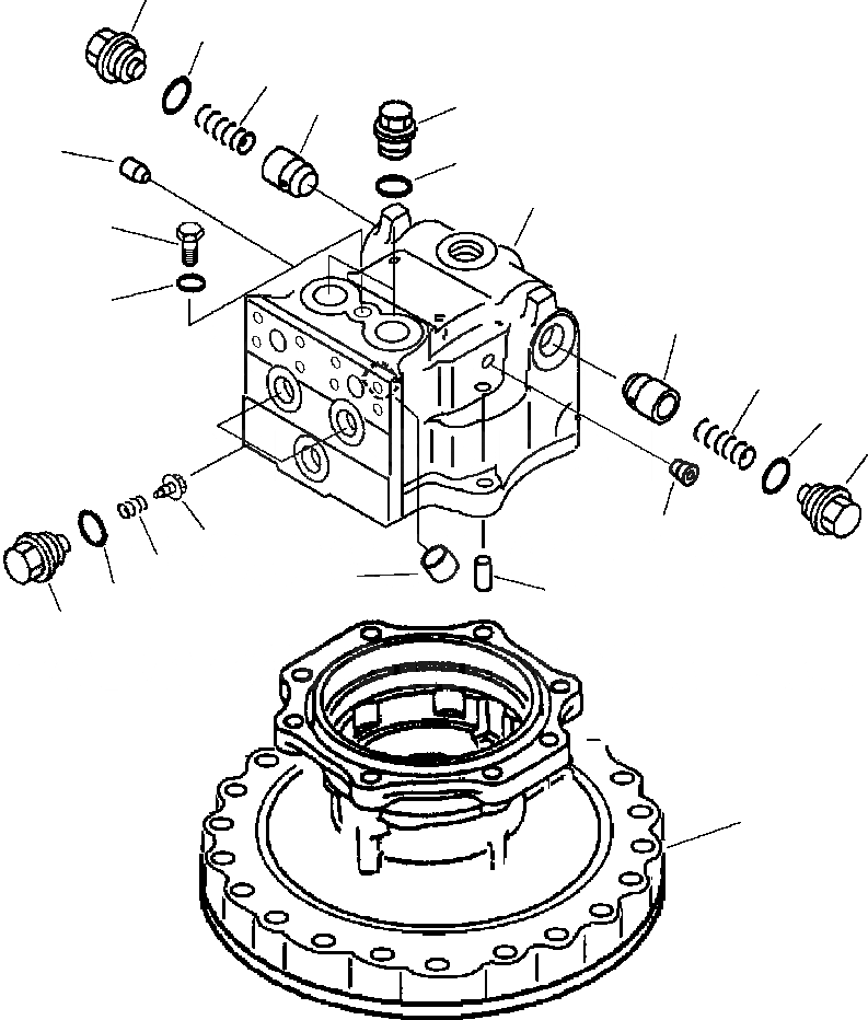 Схема запчастей Komatsu PC200LL-6 - FIG. N-A МОТОР ПОВОРОТА - КОЖУХ ASSEMBLY ПОВОРОТН. КРУГ И КОМПОНЕНТЫ