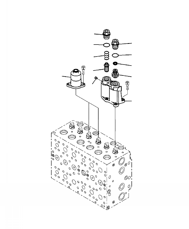 Схема запчастей Komatsu PC200LL-8 - H-A ОСНОВН. КЛАПАН СЕКЦ.S КОРПУСS (/) ГИДРАВЛИКА