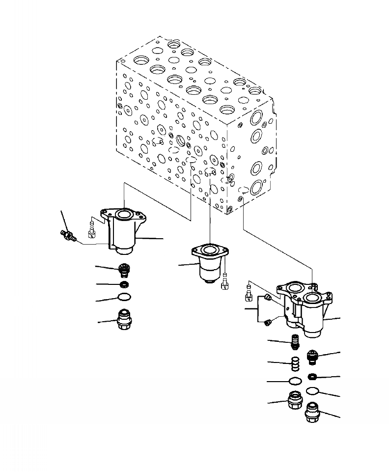 Схема запчастей Komatsu PC200LL-8 - H-A ОСНОВН. КЛАПАН СЕКЦ.S КОРПУСS (/) ГИДРАВЛИКА