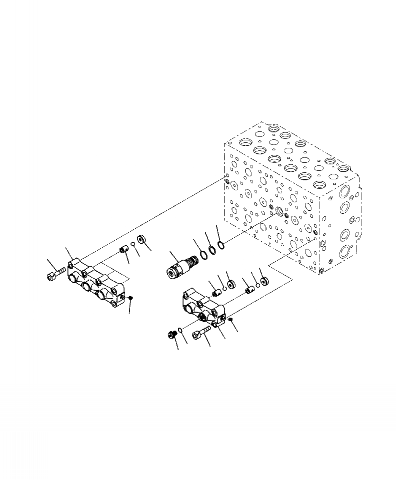 Схема запчастей Komatsu PC200LL-8 - H-A ОСНОВН. КЛАПАН LS DIVIDER КЛАПАН ГИДРАВЛИКА