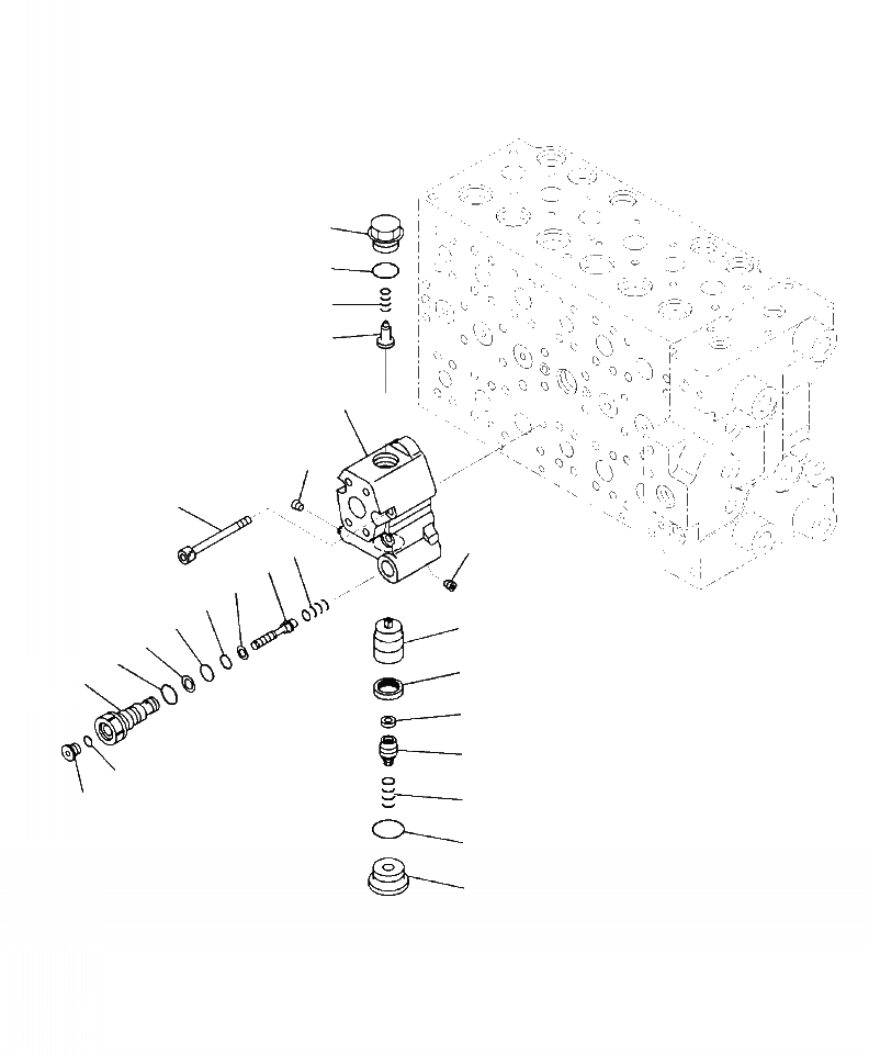 Схема запчастей Komatsu PC200LL-8 - H-A ОСНОВН. КЛАПАН СТРЕЛА HOLDING КЛАПАН ГИДРАВЛИКА
