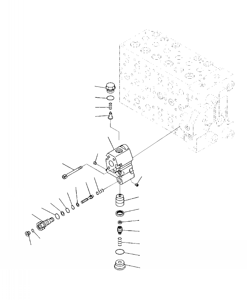 Схема запчастей Komatsu PC200LL-8 - H-7A ОСНОВН. КЛАПАН РУКОЯТЬ HOLDING КЛАПАН ГИДРАВЛИКА