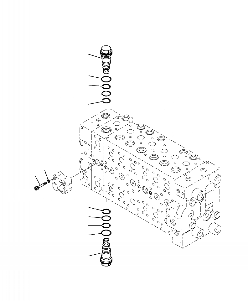 Схема запчастей Komatsu PC200LL-8 - H-8A ОСНОВН. КЛАПАН СЕРВИСНЫЙ КЛАПАН - PRESSURE COMPENESATION КЛАПАН ГИДРАВЛИКА