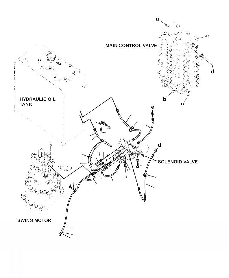 Схема запчастей Komatsu PC200LL-8 - H8-A ГИДРОЛИНИЯ СОЛЕНОИДНЫЙ КЛАПАН - ПАТРУБКИ ГИДРАВЛИКА