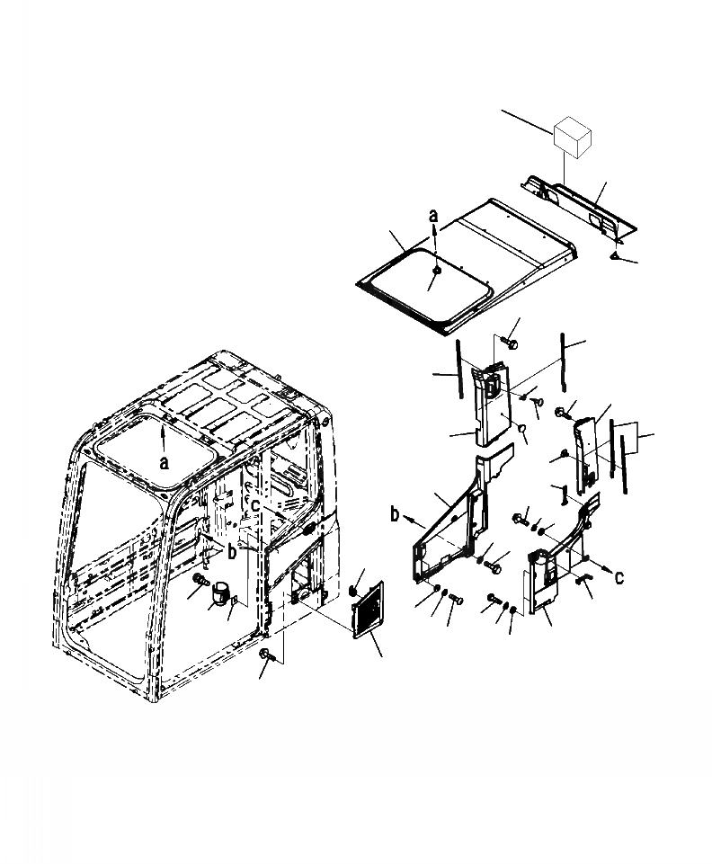 Схема запчастей Komatsu PC200LL-8 - K-D КАБИНА КРЫША КРЫШКАAND ВПУСК ВОЗДУХА OPERATOR\XD S ОБСТАНОВКА И СИСТЕМА УПРАВЛЕНИЯ