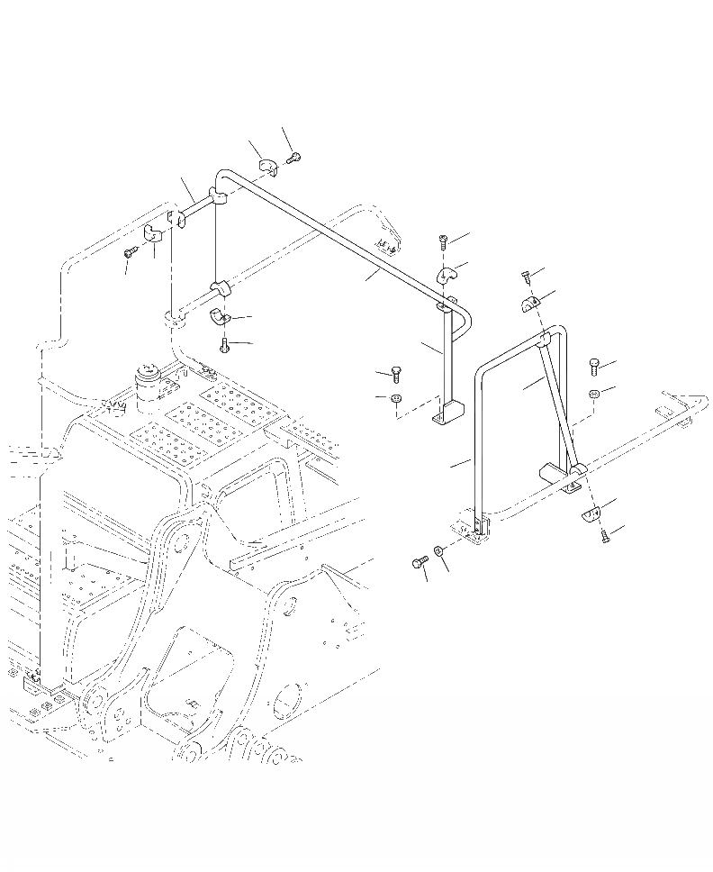 Схема запчастей Komatsu PC200LL-8 - M-A ПОРУЧНИS, ЗАДН. ENTRY ЧАСТИ КОРПУСА