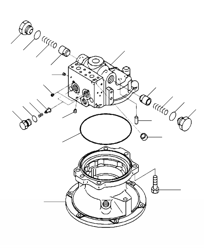 Схема запчастей Komatsu PC200LL-8 - N-A МОТОР ПОВОРОТА COMPLETE ASSEMBLY ПОВОРОТН. КРУГ И КОМПОНЕНТЫ