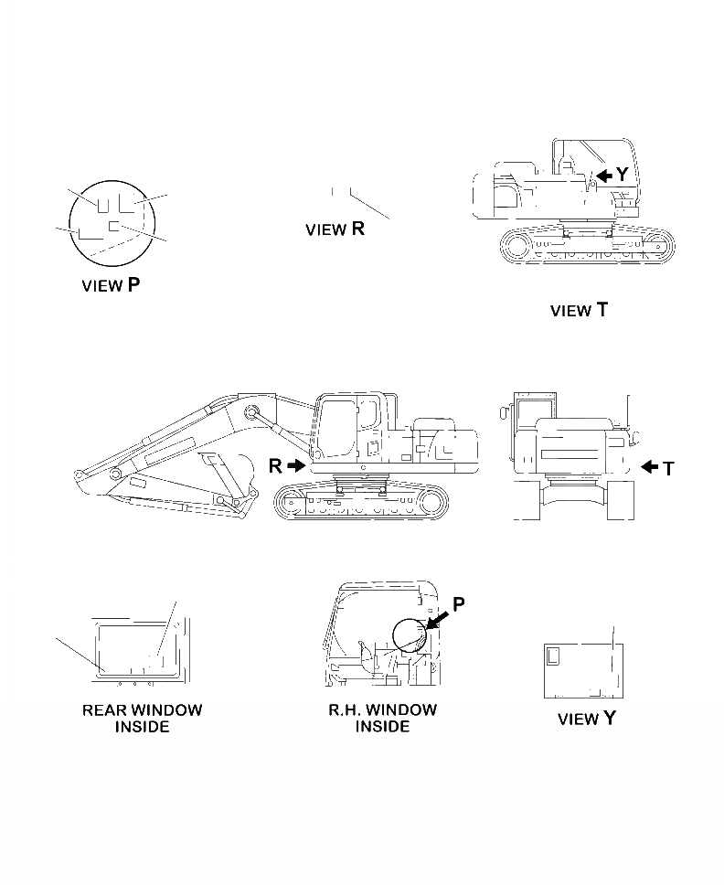 Схема запчастей Komatsu PC200LL-8 - U-A ТАБЛИЧКИS И ПЛАСТИНЫ - LL МАРКИРОВКА