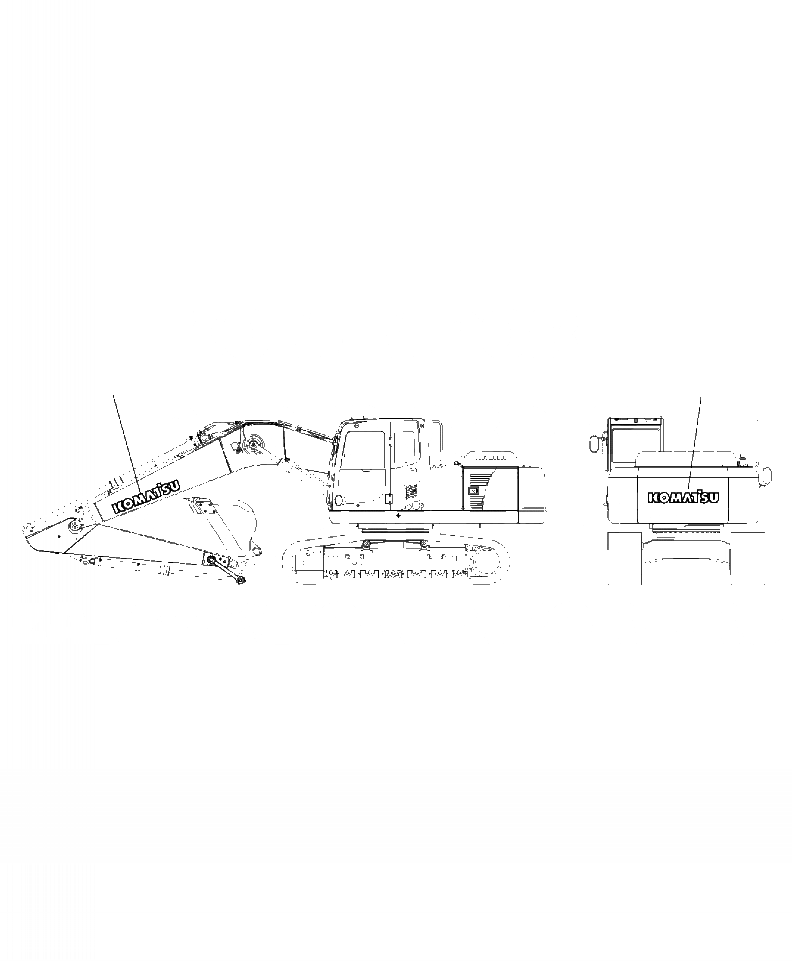 Схема запчастей Komatsu PC200LL-8 - U-A ТАБЛИЧКИ KOMATSU ЛОГОТИП МАРКИРОВКА