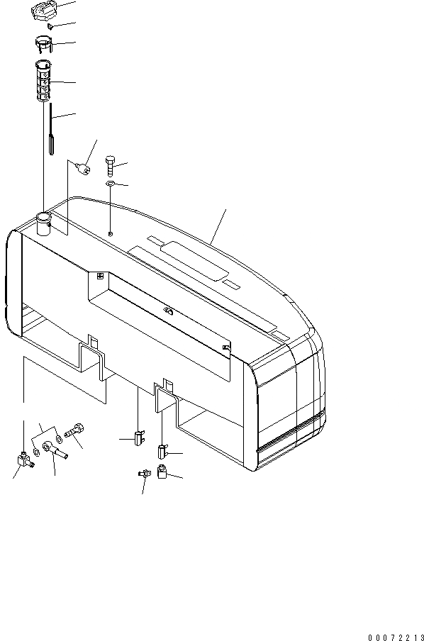 Схема запчастей Komatsu PC200LL-7L - ТОПЛИВН. БАК. (ДОПОЛН.) (ПРОТИВОВЕС) ТОПЛИВН. БАК. AND КОМПОНЕНТЫ