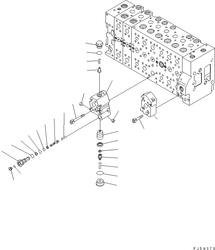 Схема запчастей Komatsu PC200LL-7L - ОСНОВН. КЛАПАН (СТРЕЛА DRIFT PREВЕНТИЛЯТОРION) ГИДРАВЛИКА