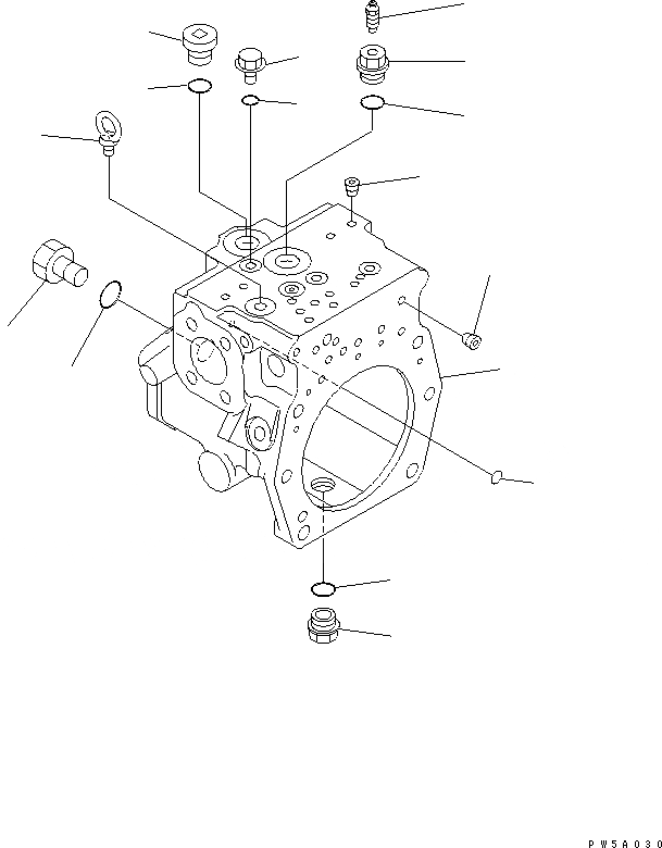 Схема запчастей Komatsu PC200LL-7L - ОСНОВН. НАСОС (ЗАДН. КОРПУС) ГИДРАВЛИКА