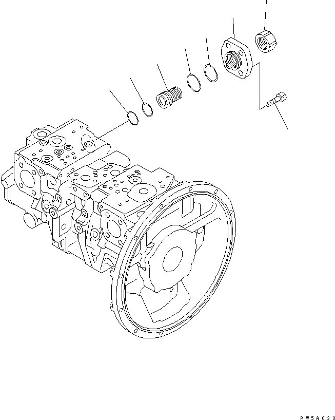 Схема запчастей Komatsu PC200LL-7L - ОСНОВН. НАСОС (ЗАДН. PC КЛАПАН COVER) ГИДРАВЛИКА