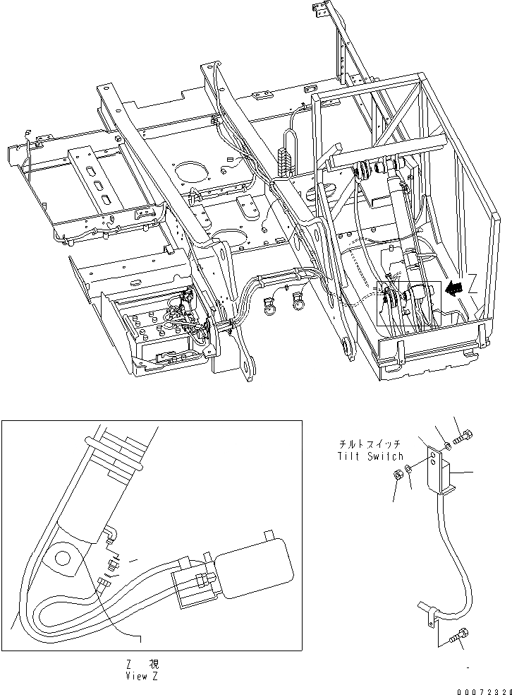 Схема запчастей Komatsu PC200LL-7L - КАБИНА (RISER ГИДРАВЛS) (8/ INCH RISER - ЧАСТЬ ) ЧАСТИ КОРПУСА