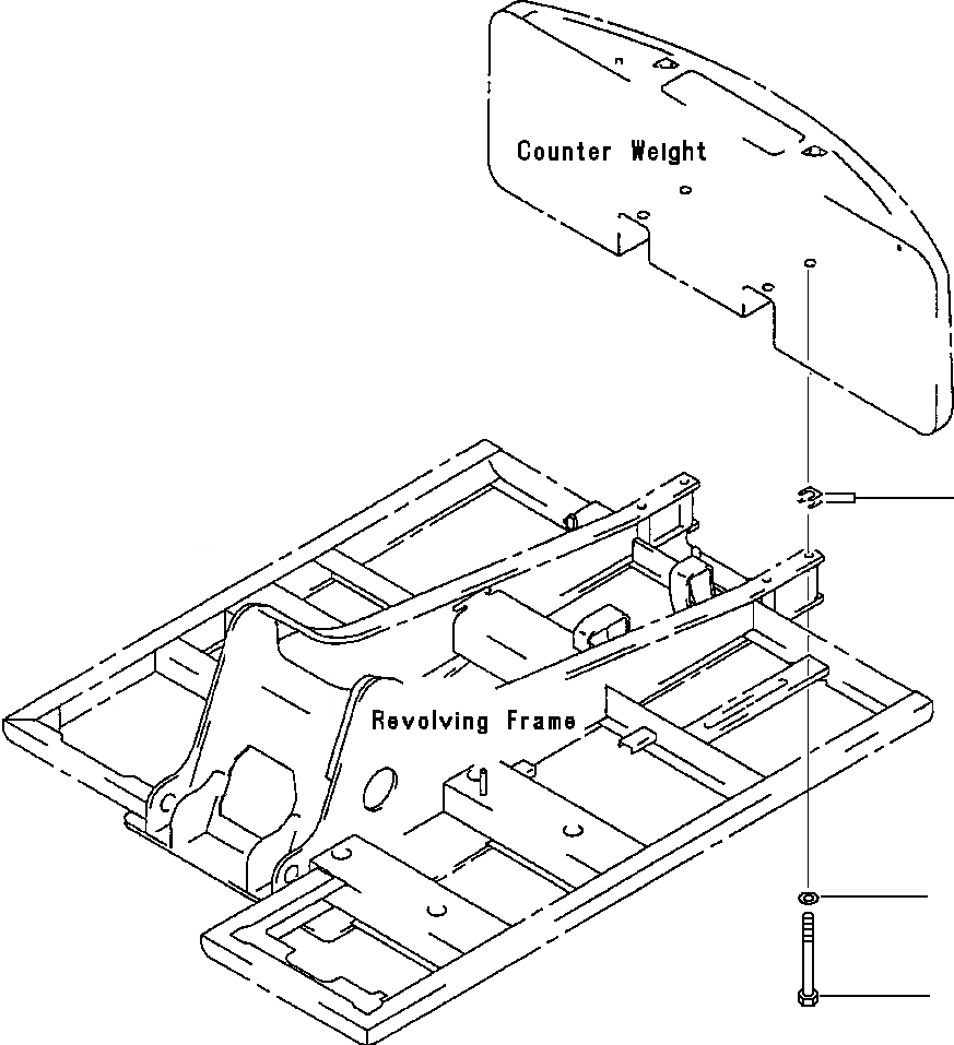 Схема запчастей Komatsu PC200Z-6LE - FIG NO. M- КРЕПЛЕНИЕ ПРОТИВОВЕСА ЧАСТИ КОРПУСА