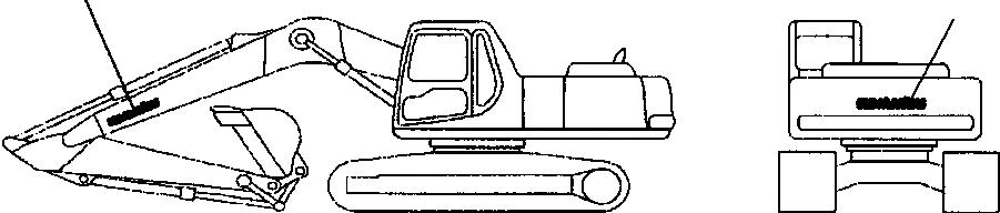 Схема запчастей Komatsu PC200Z-6LE - FIG NO. U-A ЛОГОТИП ПЛАСТИНА МАРКИРОВКА