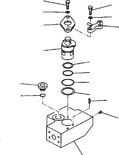 Схема запчастей Komatsu PC200-6B - НАВЕСНОЕ ОБОРУД-Е ( АКТУАТОР) (CROSS КЛАПАН, ЛЕВ.) ГИДРАВЛИКА