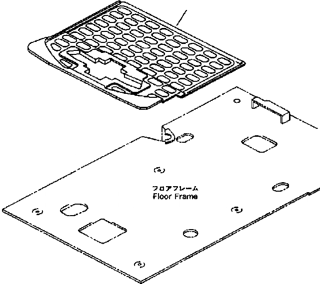 Схема запчастей Komatsu PC200-6B - ПОКРЫТИЕ ПОЛА(PCLC-B) КАБИНА ОПЕРАТОРА И СИСТЕМА УПРАВЛЕНИЯ