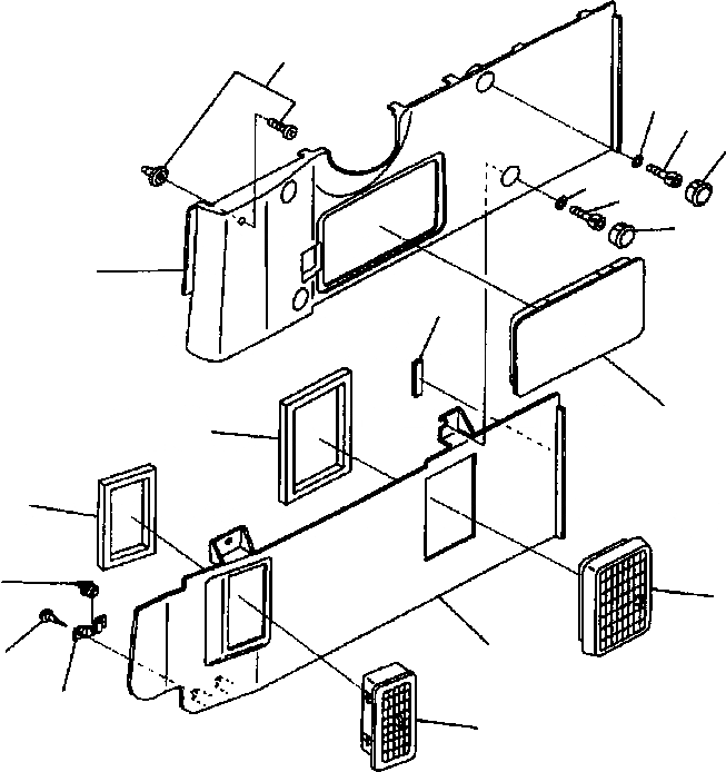 Схема запчастей Komatsu PC200-6B - ОТДЕЛКА COVER КАБИНА ОПЕРАТОРА И СИСТЕМА УПРАВЛЕНИЯ
