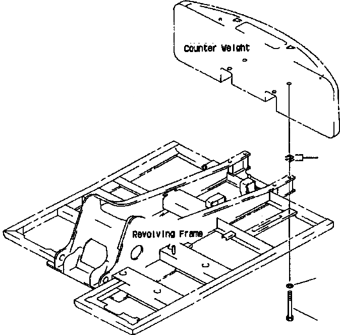 Схема запчастей Komatsu PC200-6B - КРЕПЛЕНИЕ ПРОТИВОВЕСА ЧАСТИ КОРПУСА